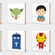 Illustration for article titled Teach your kids their ABCs with Darth Vader and Iron Man art blocks